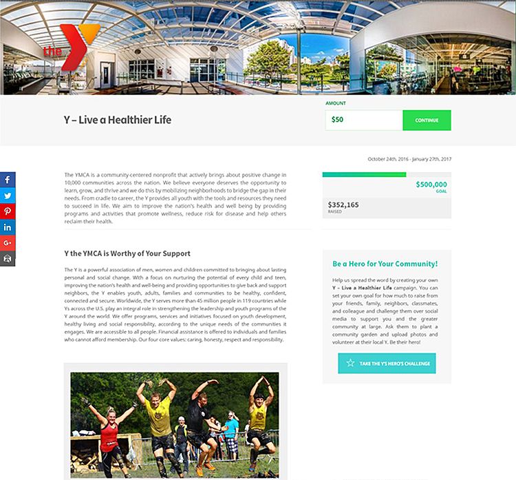 Equealth campaign page example